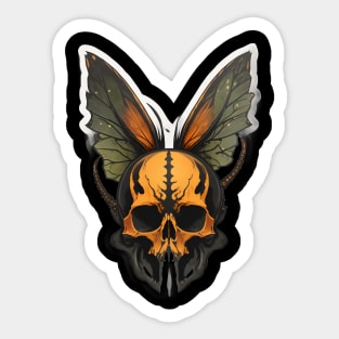 Butterfly skull Sticker